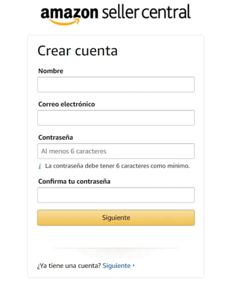 crear una cuenta de vendedor en amazon